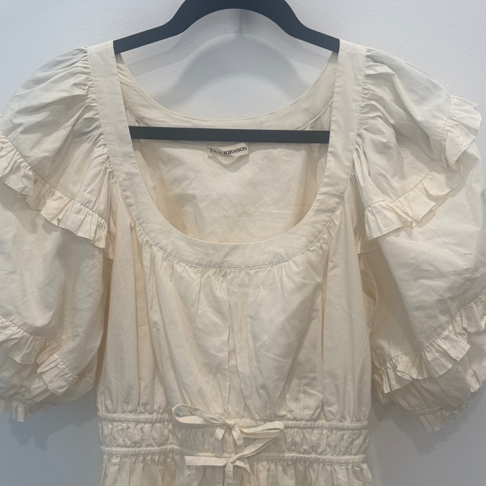 Cream Ruffled Dress - Picture 3 of 7